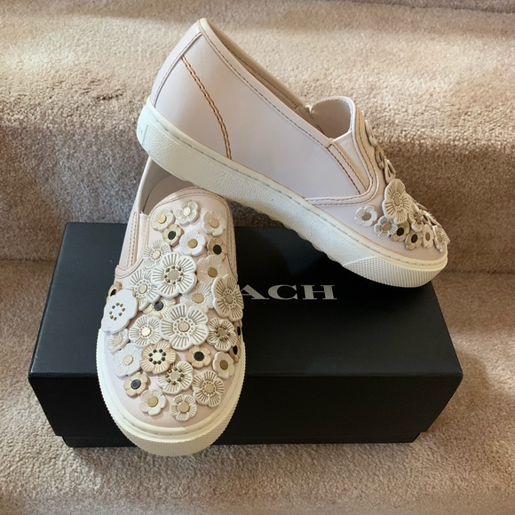 Coach Shoes - Coach Tea Rose Slip ons